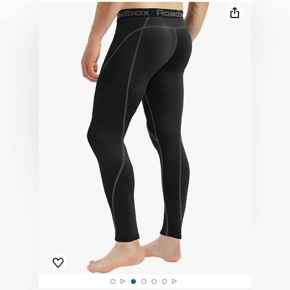 NWOT! Roadbox Men’s Compression Leggings, Size 3XL